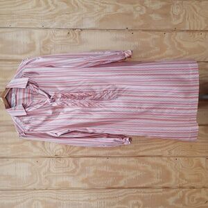 Schrader Sport New York Pink Stripe Button Front Shi…